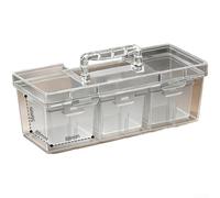 Caja de almacenamiento de herramientas basada en PP con divisores extraíbles de visibilidad clara y capacidad vertical de la pila del ahorro de espacio (B)