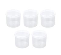 Caja de Almacenamiento de hojaldre en Polvo Clear Transparent Portable Makeup Puff Case para tabletas de Cuentas 5 Piezas