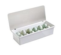 Caja de almacenamiento de huevos - 12 rejillas - Soporte para cáscara de huevos con tapa | Contenedor de huevos para el frigorífico | poliestireno duradero y organizador de polipropileno para