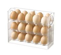 Caja de almacenamiento de huevos abatible para puerta lateral de refrigerador, ideal para cocina y almacenamiento, con tamaño automático y abatible, 26 x 10 x 20 cm, adecuada para las operaciones