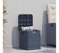 vidaXL Caja de almacenamiento de jardín 90 L Gris antracita – Baúl para cojines y mantas