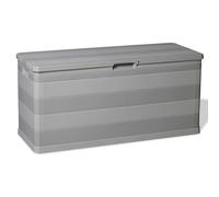 Caja de almacenamiento de jardín gris 117x45x56 cm