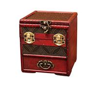 Caja de Almacenamiento de Joyas de Madera Vintage, Caja de Tesoro Decorativa Hecha a Mano, Caja de Almacenamiento de Joyas