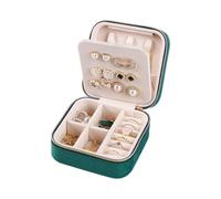 Caja de Almacenamiento de Joyas Portátil Mini Case Small Travel Organizer Jewellery Boxes para Mujeres(Verde)