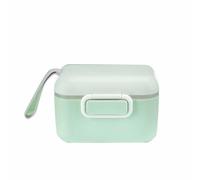 Caja de Almacenamiento de Leche en Polvo para Bebés, Contenedor Dispensador de Leche en Polvo Portátil sin BPA con Cordón de Silicona, Raspador para café, té, Especias (GREEN)