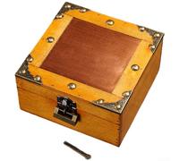 Caja de almacenamiento de madera con cerradura, organizador de escritorio | y documentos, baúl de recuerdo retro para objetos de valor y accesorios, caja segura del tesoro para el desorden de