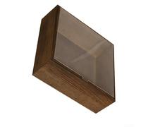 Caja de almacenamiento de madera con tapa de 25 cm, baúl de recuerdo (20 x