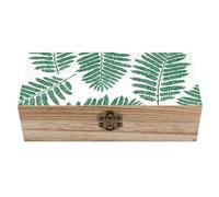 Caja de almacenamiento de madera de helecho maorí de Nueva Zelanda, caja del tesoro de 7.9 x 3.7 x 2.3 pulgadas, cajas de recuerdo con tapa con bisagras y cierre frontal