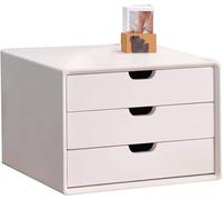Caja de almacenamiento de madera multicapa A4, archivador plano para oficina en casa, gabinete de cajón de escritorio de 3 capas para una gestión eficiente de documentos