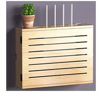 Caja de almacenamiento de madera para routers wifi, montaje en pared, red wifi, decodificador, módem, router, cable router, fuente de alimentación organizada para el hogar, dormitorio, sala de estar