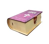 Caja de almacenamiento de madera para tarjetas de versículos de la Biblia, organizador para oración e iglesia, regalo inspirador para hombres, mujeres, padres, amigos, familia