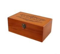 Caja de almacenamiento de madera vintage con cerradura, cofre del tesoro de recuerdo retro para joyas, documentos y objetos de valor, organizador del hogar hecho a mano para escritorio, estante o