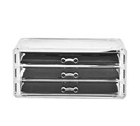 Caja de Almacenamiento de Maquillaje, Organizador de Maquillaje, Escritorio de Maquillaje Transparente de tres Niveles Caja de Almacenamiento de Cajones y Cosméticos