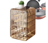 Caja de almacenamiento de maquillaje transparente | Caja de almacenamiento de acrílico transparente a prueba de polvo - Ahorro de espacio, multicapa, impermeable, almacenamiento para el hogar para