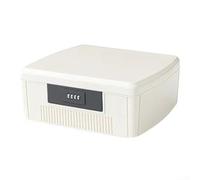 Caja de almacenamiento de medicamentos con cerradura de combinación, contenedor de plástico impermeable para el hogar y la oficina, blanco, azul, verde, gris (blanco)