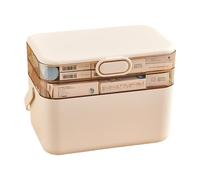 Caja de Almacenamiento de Medicina Grande de Capas, portátil, Extragrande con Organizador multicompartimento, Armario para Primeros Auxilios, Suministros médicos con Medicina Familiar y no