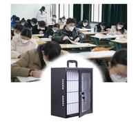 Caja de almacenamiento de metal para teléfono, con cerradura negra para oficinas, salones y cines, capacidad para 12 a 60 teléfonos (capacidad de 48 teléfonos), solución segura, duradera y elegante