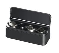 Caja de almacenamiento de monedas, cajas de almacenamiento para coche, caja de almacenamiento a prueba de polvo para monedas de coleccionista con base autoadhesiva y tapa, multifuncional, ahorra