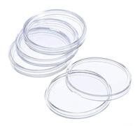 Caja de almacenamiento de monedas transparente de plástico 100 unids para monedas de 30 mm con doble carcasa plana de alto material y grosor uniforme