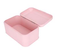 Caja de almacenamiento de pan de hierro rosa, contenedor organizador, no tóxico, Retro, accesorios de cocina para el hogar Rosa
