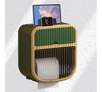 Caja de almacenamiento de pañuelos montada en la pared, soporte para papel higiénico de baño con cajón, dispensador de plástico autoadhesivo para cocina y sala de estar