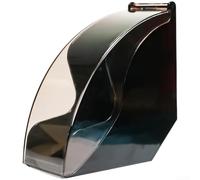 Caja de almacenamiento de papel de filtro de café acrílico transparente de gran capacidad a prueba de polvo tapa cerrada giratoria ventilador de cono plano organizador fácil de limpiar negro