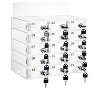 Caja de almacenamiento de pared acrílica para teléfonos móviles con 30 ranuras, diseño con cerradura para oficina, escuela, aula, solución de carga segura, ahorro de espacio.