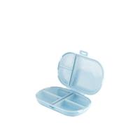 Caja de almacenamiento de pastillas sellada, caja de medicina pequeña portátil for el hogar, caja de pastillas de subembalaje, caja de almacenamiento de joyas/101 (Color : Blue, Size : 10 * 6.4cm)