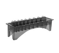 Caja de Almacenamiento de Peine de Guía de Plástico Rectangular, 10 Rejillas Clipper Guard Holder Organizador Clippers Box Case Master con Peines Rectangulares Guías Base