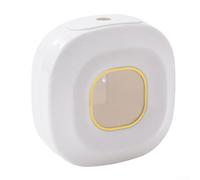 Caja de almacenamiento de película adhesiva montada en la pared con ventana transparente para cocina, fundas de plástico y organizador de bolsas, blanco, verde menta, Van Gogh, borde dorado (blanco)