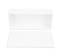 Caja de almacenamiento de pestañas postizas, organizador de extensión de pestañas a prueba de polvo acrílico de agua en espesas con cubierta, herramienta de almacenamiento de (Blanco puro)