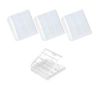 Caja de almacenamiento de pilas AA/AAA, 3 unidades, caja de almacenamiento de baterías de plástico duro, cajas de almacenamiento para pilas AA AAA y baterías recargables