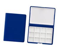 Caja de almacenamiento de pintura de 12 secciones, paleta de acuarela portátil para artistas, estudiantes, bocetos al aire libre y clases de arte, almacenamiento acrílico