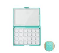 Caja de almacenamiento de pintura de acuarela, caja plegable de 12 pozos y 24 pozos, bandeja de mezcla para acuarela, óleo, acrílico, pinturas al aire libre, herramienta de dibujo