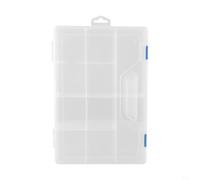 Caja de almacenamiento de plástico ajustable con 6 - 10 rejillas, soporte transparente para tornillos, organizador para herramientas, uñas, cuentas, joyas, manualidades, hogar, oficina, Reino Unido