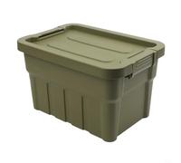 Caja de almacenamiento de plástico apilable de 29,5 x 20,6 x 18 cm, para organizador versátil para muebles del hogar y jardín (verde oliva mediano)