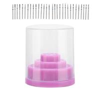 Caja De Almacenamiento De Plástico Caja Transparente 48 Ranuras Broca Para Uñas Titular De La Caja Herramienta De Manicura Organizador Soporte De Exhibición(01)