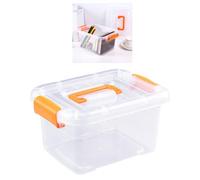 Caja de almacenamiento de plástico, cajas de almacenamiento portátiles transparentes y versátiles que vienen con tapa segura, caja de almacenamiento para guardar juguetes, ropa, (Grande 35,83x15,75