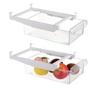Caja de almacenamiento de plástico deslizante tipo cajón, estante de congelación for mantenimiento fresco de huevos colgantes for refrigerador(2pcs)