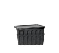 Caja de almacenamiento de pulpa de papel , juego de 2 , Grande , color carbón