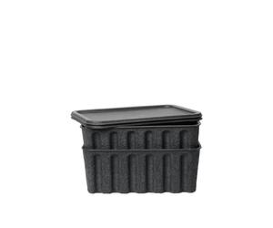 Caja de almacenamiento de pulpa de papel , juego de 2 , Grande , color carbón