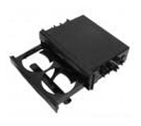 Caja de Almacenamiento de Radio de Coche 2 en 1, Portavasos Negro de 2 Capas Universal ABS Multiusos 1DIN para Accesorios de Colección de Artículos