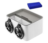 Caja de almacenamiento de reposabrazos de automóvil, organizador de tejidos de automóvil con portavasos de agua, caja de reposabrazos espacial separada, caja de cajón multifuncional de automóvil D