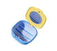 Caja de almacenamiento de retenedores portátiles con tapa segura para viajes, accesorios compactos, organizadores para alineadores transparentes, estuche invisible