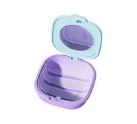 Caja de almacenamiento de retenedores portátiles con tapa segura para viajes, accesorios compactos, organizadores para alineadores transparentes, estuche invisible
