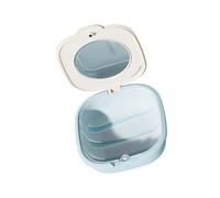 Caja de almacenamiento de retenedores portátiles con tapa segura para viajes, accesorios compactos, organizadores para alineadores transparentes, estuche invisible