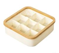 Caja de almacenamiento de ropa para organización de armario, contenedor de clasificación de capas de tela de lino y algodón para ropa, ropa interior y accesorios, almacenamiento apilable para el hogar