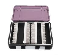 Caja de almacenamiento de señuelos de pesca, caja de madera para anzuelos de calamar de placa de hierro y señuelos de camarón, organizador de aparejos para pescadores (cubierta rosa)