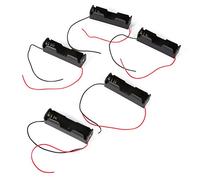 Caja de Almacenamiento de Soporte de Batería de Plástico de 5 Piezas con Cables para 1 Batería 18650, Tipo de Clip de 3,7 V para Conectar