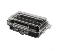 Caja de almacenamiento de supervivencia resistente al agua a prueba de golpes para aventureros (S-negro)